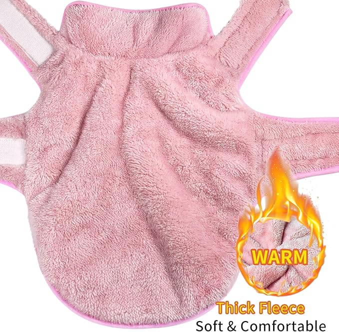 Malier Dog Winter Coat, Reversible Fleece Dog Cold Weather Coats, Windproof Warm Snow Puppy Jacket Vest Pet Clothes for Small Medium Large Dogs (X-Large, Pink)