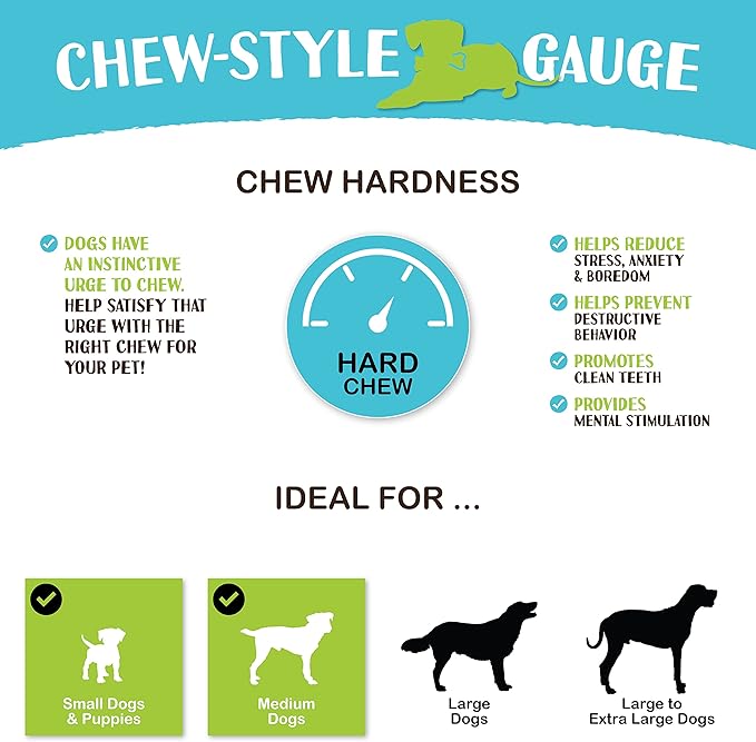 Raw Paws Compressed Rawhide Chews for Small Dogs (10 Pack) - Natural Raw Hides Small Dogs - Single Ingredient Dog Bones - Puppy Chew Bones - Puppy Teething Chews