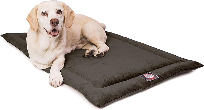 Majestic Pet Dog Crate Mat - Machine Washable Soft Plush Pet Bed Pad for Crates & Kennels, USA Crafted, 24"x18" Villa Storm