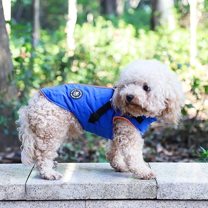 Norbi Dog Coat Winter Coat with Harness Built in, Dog Jacket Adjustable Warm Coats for XL size Dogs,Cold Weather Coats