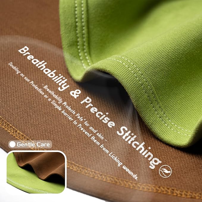 Koneseve Dog Shirts 2 Pack Soft Comfortable Clothes for Medium Large Dogs Brown & Avocado Green 5XL