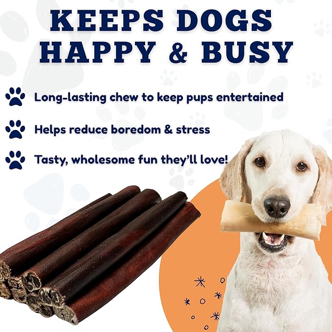 Amazing Dog Treats 6 Inch Collagen Stick - (25 Count)- Collagen Sticks for Dogs - No Hide Dog Bones