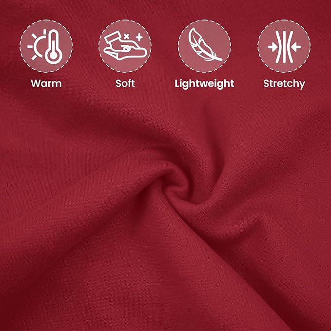 ROZKITCH Dog Sweaters Soft Fleece Pullover Sweatshirt Pajamas, Turtleneck Warm Pet Cold Weather Jacket Stretchy Vest Jumpsuit Apparel Outfit Clothes for Small Medium Large Dogs Walking Sleep Red 3XL