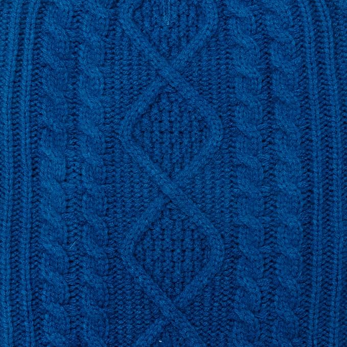 BINGPET Thermal Knitted Dog Sweater for Small Medium Large Dogs,Winter Dog Cat Coat Warm Sweartershirts Outfits,Classic Cable Knit Turtleneck Pullover Dog Jumper Coat Warm Sweartershirts(Blue,M)