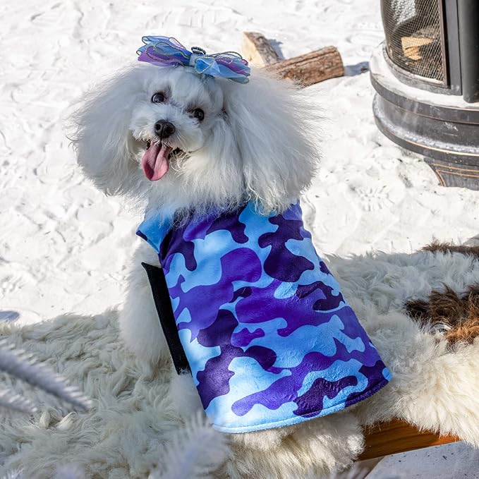 CuteBone Winter Dog Jacket - Windproof & Waterproof, Reversible & Adjustable for Small to Large Dogs - Warm Cold Weather Coats with Leash Hole