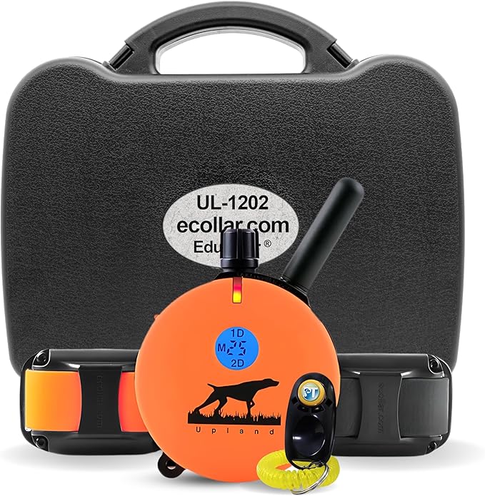 Educator E-Collar UL-1202-1 Mile Rechargeable Dog Trainer Ecollar with Remote for Medium, and Large Dogs by E-Collar Technologies - Electric, Vibration, Tone, and Stimulation Training Shock Collar