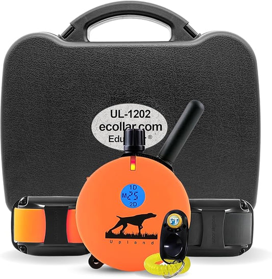 Educator E-Collar UL-1202-1 Mile Rechargeable Dog Trainer Ecollar with Remote for Medium, and Large Dogs by E-Collar Technologies - Electric, Vibration, Tone, and Stimulation Training Shock Collar