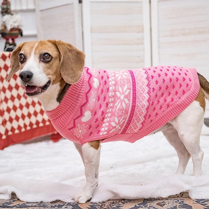 SCENEREAL Dog Sweaters for Small Dogs - Soft, Warm Turtleneck Small Dog Sweater, Ugly Knit Dog Christmas Outfits for Dachshund, Chihuahua, Pug, Yorkie,Winter Pet Clothes Girl Boy, XS