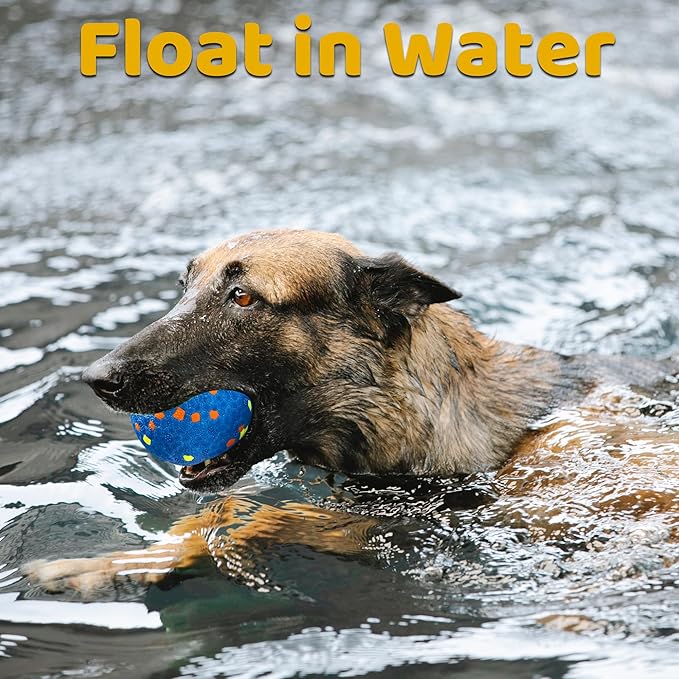 Dog Balls, Indestructible Dog Toy Ball for Aggressive Chewers, Durable High Elasticity Interactive Ball for Training Dog Catch and Fetch, Large Medium Small Dog and Puppies(Blue, 3in, 1pcs)