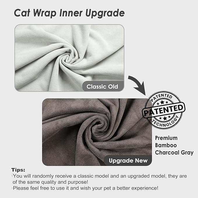 27.6'' Cat Wrap for Cutting Nails, Cat Restraint for Nail Clipping, Cat Swaddle Wrap, Cat Burrito Wrap Can Be Applied to Cat Nail Trimming, X-Large, Within 15lbs