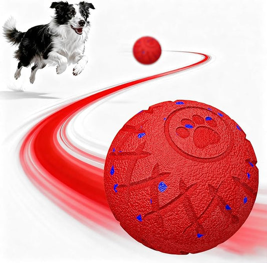 Interactive Dog Toys Dog Ball,Durable Motion Activated Automatic Rolling Toys for Medium/Large Dogs,Automatic Moving, Bouncing,and Rotating,E-TPU Material, IP54 Waterproof (Red)