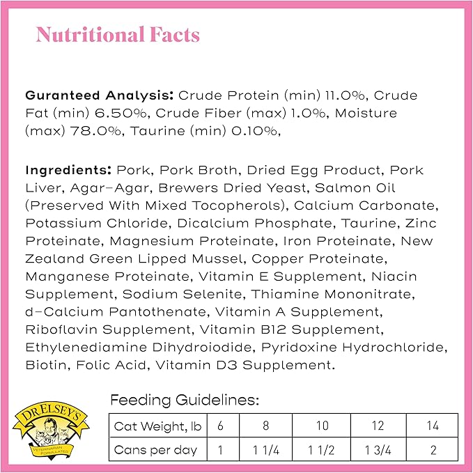 Dr. Elsey's cleanprotein Original Pork Recipe Wet Cat Food, 2.75 oz Can (Pack of 24)