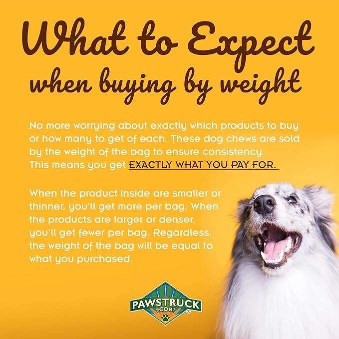 Pawstruck Bully Slices Premium Rawhide Chew Sticks, Beef Flavor - Low Fat, High Protein Treat for Small, Medium, and Large Dogs - No Artificial Ingredients - 1 lb Bag - Packaging May Vary (Pack of 2)