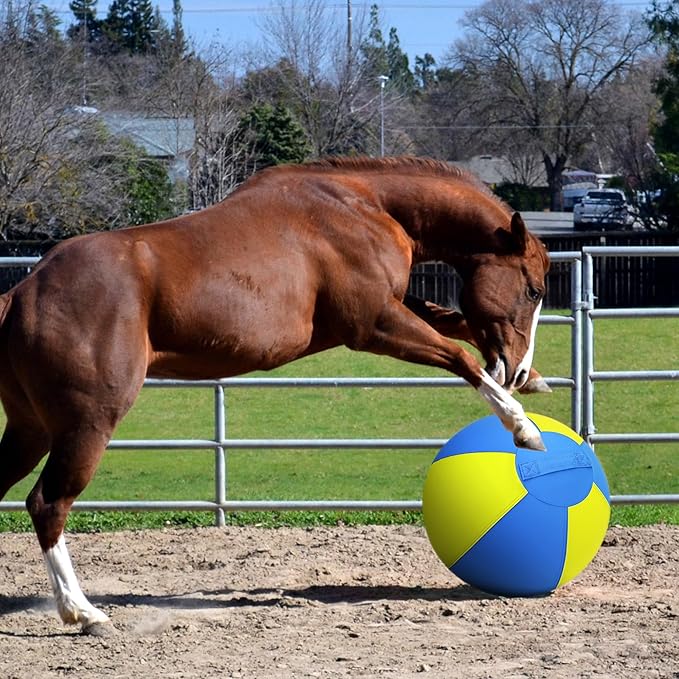 Herding Ball for Dogs - 25'' Dog Herding Ball for Horse, Dog Training Toy for Australian/German Shepherd Collie, Outdoor Dog Toys for Birthday Gifts - Large, Yellow