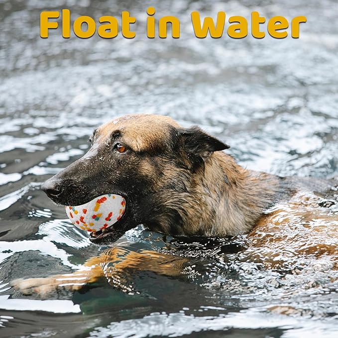 Dog Balls, Indestructible Dog Toy Ball for Aggressive Chewers, Durable High Elasticity Interactive Ball for Training Dog Catch and Fetch, Large Medium Small Dog and Puppies(2.5in, 2pcs)