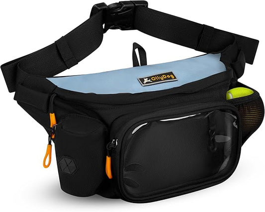 OllyDog Trailblazer Pack | Fanny Pack | Dog Treat Pouch | Includes Rubber Fetch Ball | Water-Resistant | Poop Bag Dispenser | Hands-Free | Dog Walking & Training
