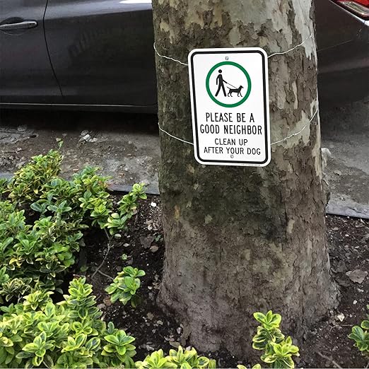 SmartSign "Please Be A Good Neighbor, Clean Up After Your Dog" Sign | 12" x 18" Aluminum