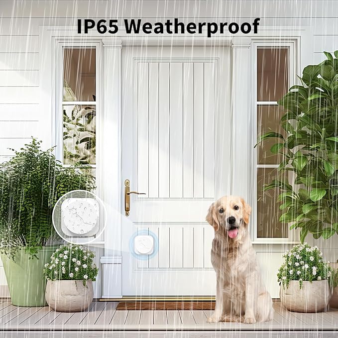 JeaTone Dog Door Bell, Smart Wireless Dog Doorbell for Potty Training, Dog Bells to Go Outside, Bell for Puppy Dog to Go Potty, Doggie Doorbell, Dog Training Bell