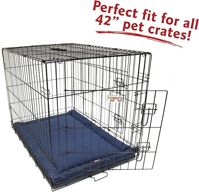 42" Villa Navy Blue Crate Dog Bed Mat By Majestic Pet Products