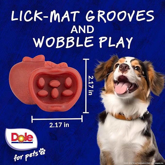 Dole Apple Flavor Dog Treats, Small Breed, 8oz, 10ct | Real Fruit, No Wheat, Corn, Soy, Artificial Flavors, Colors, or Preservatives
