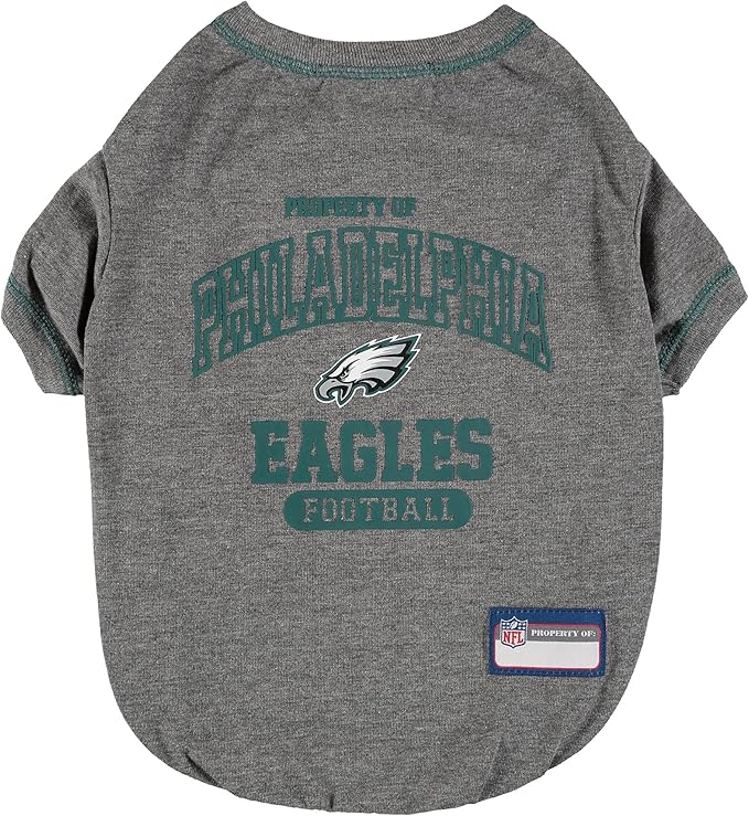 NFL Philadelphia Eagles Dog T-shirt X-Large. - Licensed Shirt for Pets Team Colored with Team Logos- Premium Stretchable Materials for the comfort of your Dog & Cat