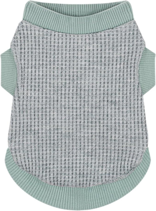 Cozy and Functional Dog Shirts for Small Puppies: Stretchable Green Attire with Easy-On Design, Ideal for Chihuahuas and Yorkies - Enhance Comfort and Playfulness on Chill Days Large