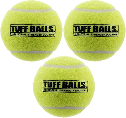 PetSport USA 4" Giant Tuff Balls for Large Dogs [Pet Safe Non-Toxic Industrial Strength Tennis Balls for Exercise, Play Time & Dog Training](3 Pack)