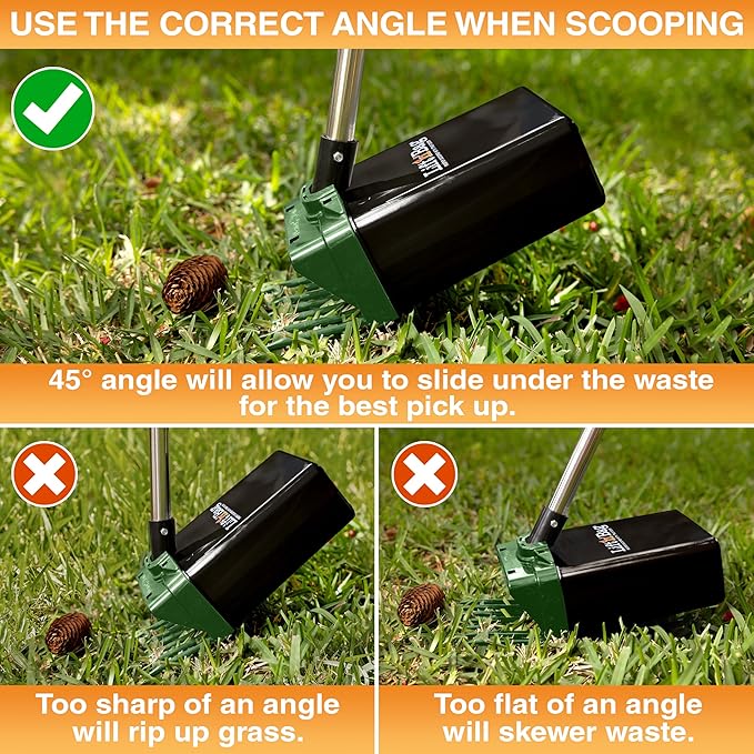 Neater Pet Brands Lift N’ Bag 2.0 Dog Pooper Scooper with Bag Attachment & 27" Pole for Small to Large Dogs, New & Improved Design, 60 Refill Bags, Heavy Duty Dog Poop Scooper for Yard, One-Hand Use