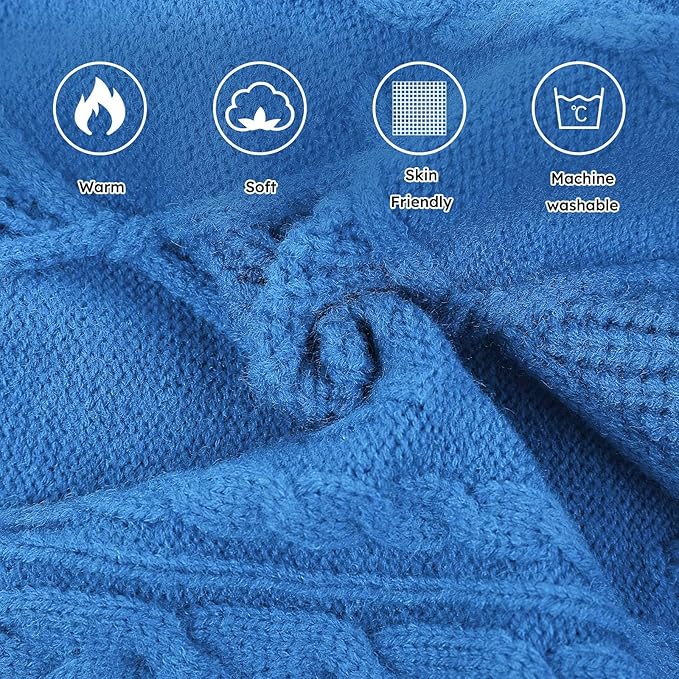 ASENKU Knitted Dog Sweater, Pullover Big Thermal Dog Winter Sweater, Turtleneck Doggy Sweaters for Large Medium Dogs Boy Girl,Warm Pet Sweatshirt for Maltese,Mini Dachshund,M