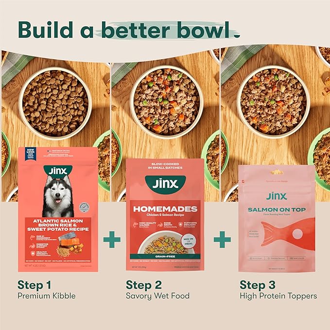 Jinx Premium Small Breed Dog Food Dry - Real Salmon & Sweet Potato Kibble with Superfoods for Immune Support & Probiotics for Digestive Support - No Fillers – 11.5lb