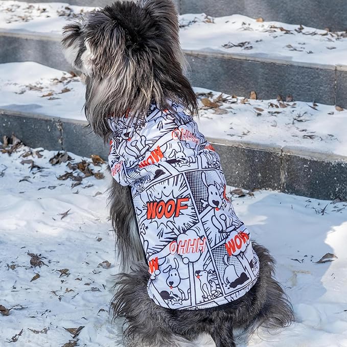 CuteBone Winter Dog Jacket - Reversible Thick Soft Windproof & Waterproof Coats for Small to Large Dogs with Leash Hole