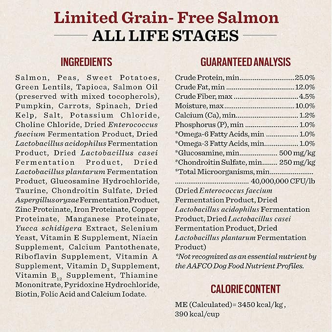 Dr. Pol Grain Free Salmon Dog Food - Premium Natural Dry Dog Food, Limited Ingredient High Protein Veterinarian Formulated Kibble for Any Size or Stage, Allergies, Sensitive Stomach, Salmon 12lb Bag