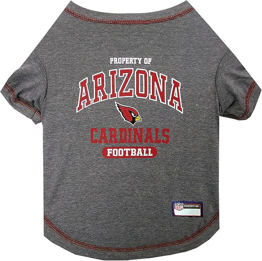 NFL Arizona Cardinals Dog T-shirt Small. - Licensed Shirt for Pets Team Colored with Team Logos- Premium Stretchable Materials for the comfort of your Dog & Cat