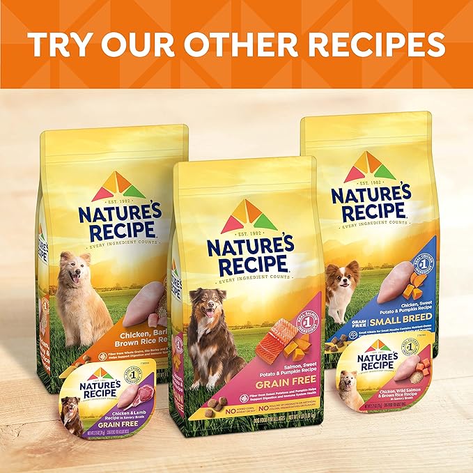 Nature’s Recipe Grain Free Lamb, Sweet Potato & Pumpkin Recipe Dry Dog Food, 24 lb. Bag