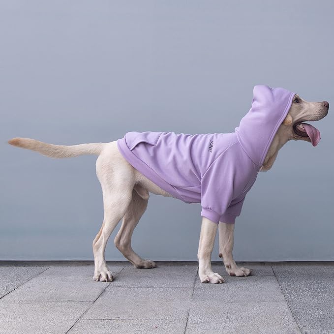 Extra Large Dog Clothes Hoodies Zip Up Sweaters for Big Dogs Labrador Golden Retriever Puppy Purple 2XL