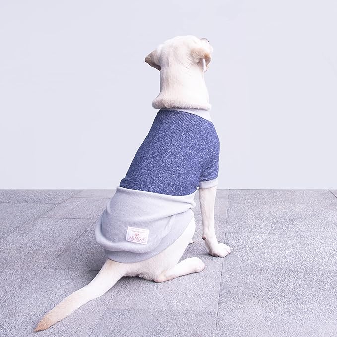 Extra Large Dog Sweaters Warm Clothes Pullover Sweatshirts for Labrador Rottweiler Great Dane, Blue Grey, 4X-Large