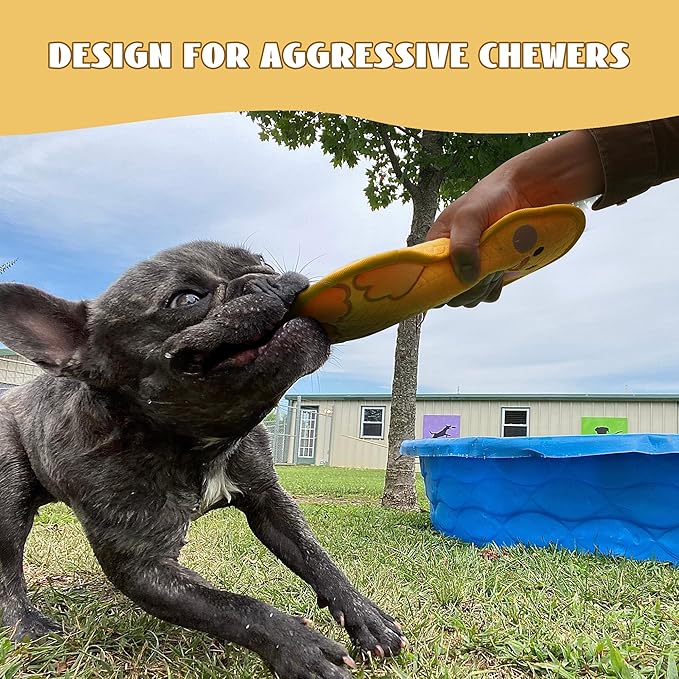 Duck Squeaky Dog Toy, New 2025 Indestructible Dog Toy for Aggressive Chewers, Stuffed Toy with Two Tough Layers, Soft Plush for Comfort and Chewing, Yellow
