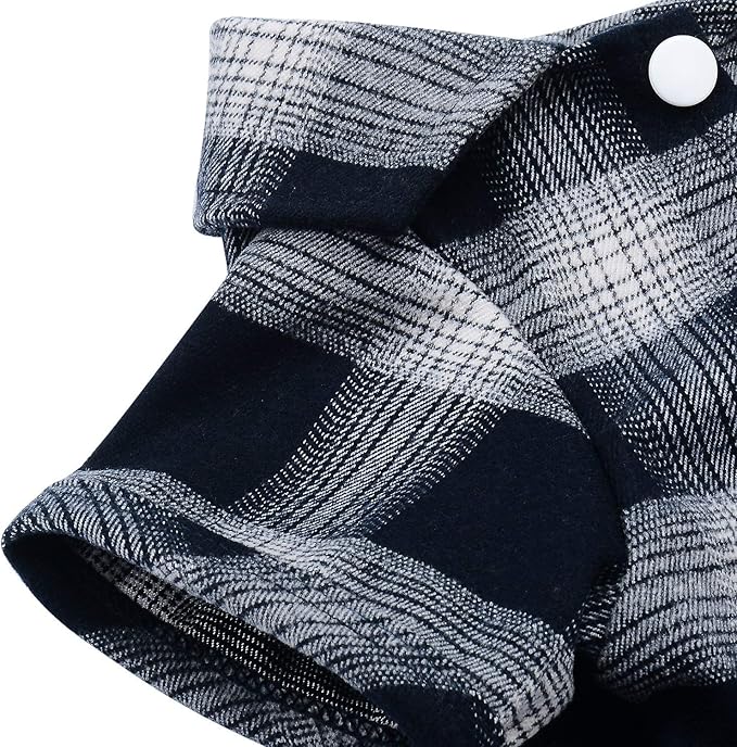 Koneseve Dog Shirt, Pet Plaid Clothes Shirt T-Shirt, Sweater Bottoming Shirt for Small Dog Cat Puppy Grid Adorable Wearing Stylish Cozy Halloween,Christmas Costumes (Blue;M/Medium)