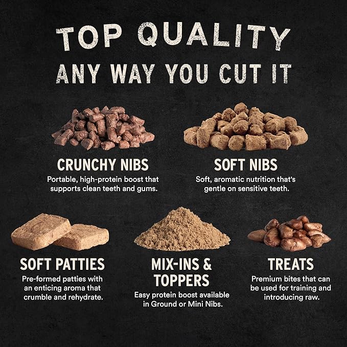Vital Essentials Freeze-Dried Raw Pork Entree & Mixer Dog Food Soft Nibs | 99% Pork, Organs & Bone | 14 oz