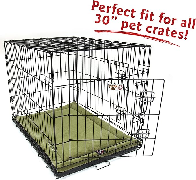 Majestic Pet Orthopedic Memory Foam Dog Crate Mat - Plush Pet Bed Pad for Crates & Kennels | USA Crafted | 30"x21" Villa Fern