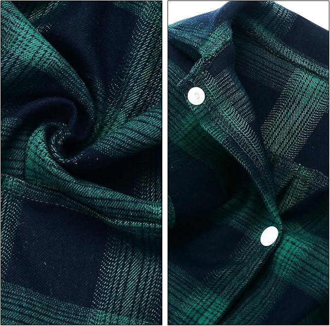 Koneseve Dog Shirt - Plaid Pet T-Shirt Sweater, Breathable & Cozy Tartan Outfit for Medium & Large Dogs, Casual Clothes - Adorable Costume for Halloween, Thanksgiving Christmas (Green; 7XL)