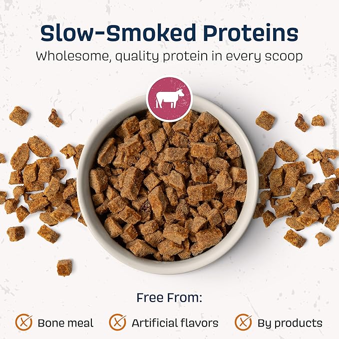 Natural Dog Food - Slow-Roasted Beef Bowl with Ancient Grains, Vegetables & Fruits - Ideal Wet/Dry Meal or Premium Dog Food Toppers for Picky Eaters (2 lbs)