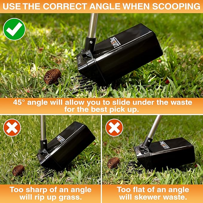 Neater Pet Brands Lift N’ Bag 2.0 Dog Pooper Scooper with Bag Attachment & 27" Pole for Small to Large Dogs, New & Improved Design, 60 Refill Bags, Heavy Duty Dog Poop Scooper for Yard, One-Hand Use
