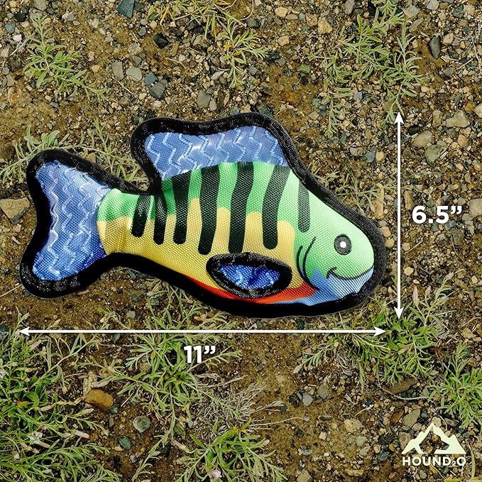 Plush Dog Toys | Bluegill Fish Stuffed Animal Squeaky Toy for Dogs | Outdoor Pet Toy Built for Adventure